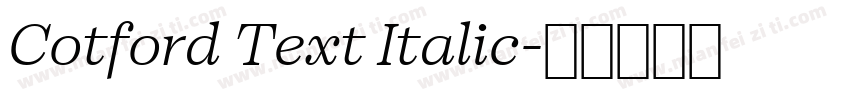 Cotford Text Italic字体转换